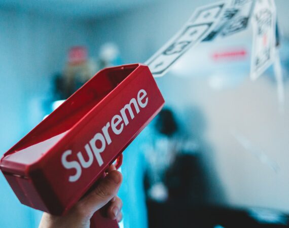 rectangular red Supreme container